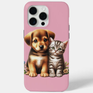 Cute puppy/kitten iPhone 15 pro max case
