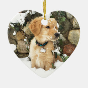Cute Puppy lab retriever Ceramic Ornament
