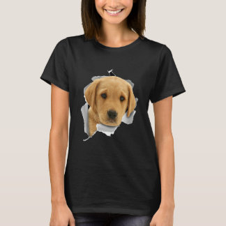Cute Puppy Labrador Dog Face Labrador Dog T-Shirt