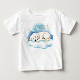Cute Puppy Labrador on the Moon – Baby T-Shirt