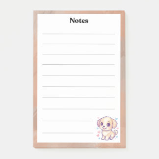 Cute Puppy Lined Notepad | Dog-Themed Stationery