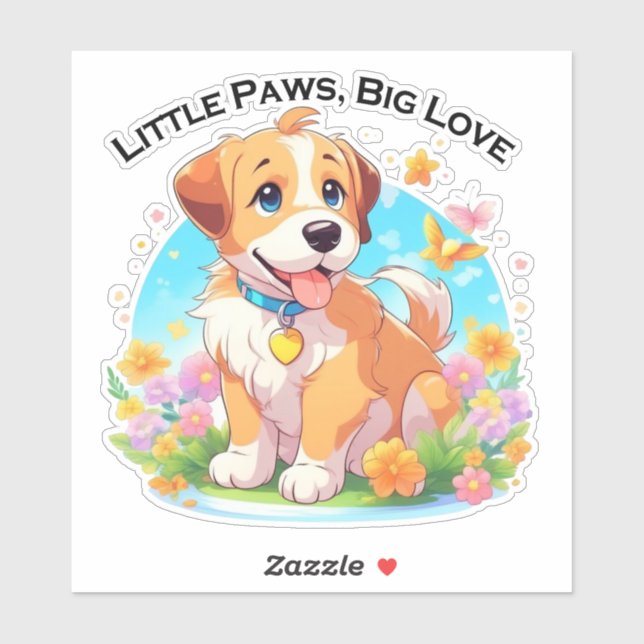 Cute Puppy Little Paws Big Love (Sheet)