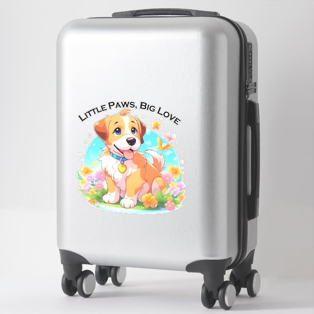 Cute Puppy Little Paws Big Love (Suitcase)