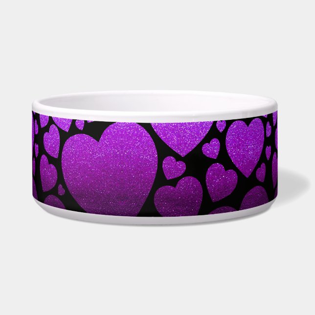 Cute Puppy Love Heart Pattern Glitter Cat Dog Pet (Front)