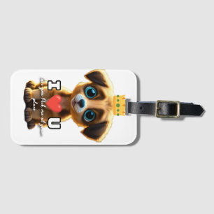 Cute puppy  luggage tag