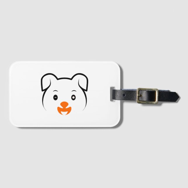 Cute Puppy Luggage Tag (Front Horizontal)