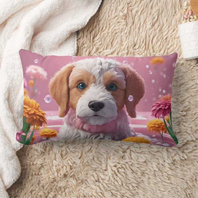 Cute Puppy - Lumbar Pillow (Blanket)