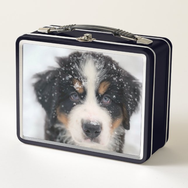 Cute Puppy Metal Lunch Box (Front)
