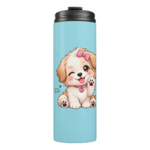 Cute Puppy Mug Wrap Design – PNG Sublimation Grap