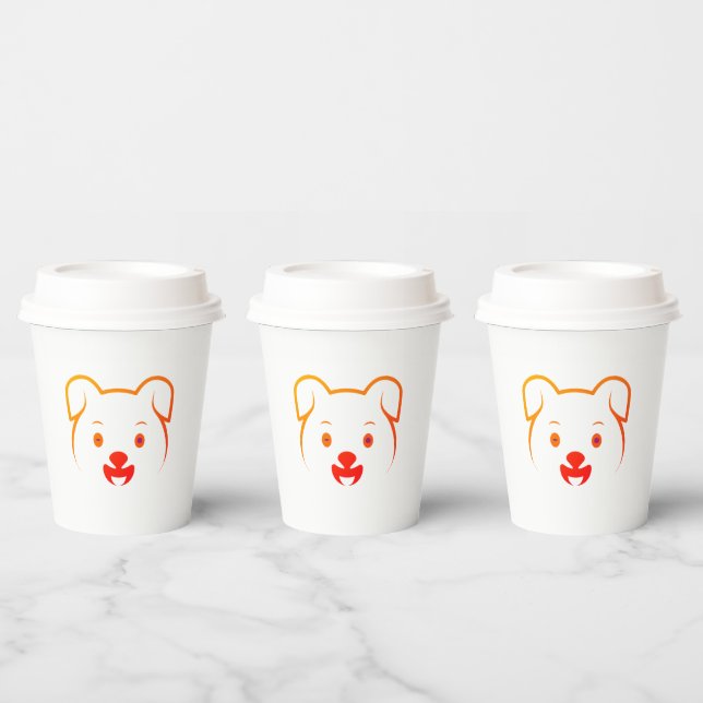 Cute Puppy Paper Cups (Multi)