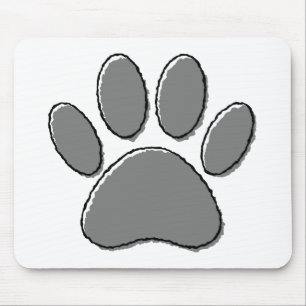 Cute Puppy Paw Drawing Mouse Pad
