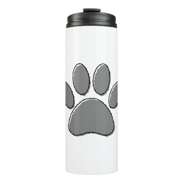 Cute Puppy Paw Drawing Thermal Tumbler (Front)