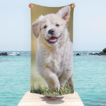 Cute Puppy Personalized Photo Dog Beach Towel<br><div class="desc">Never confuse the dogs towel with your towel again! Celebrate your best friend with a custom photo dog beach towel. Whether you have a new puppy, or to memorialize all the special moments thru each year, every pet deserves a personalized towel ! Personalize our dog photo towel with your favourite...</div>