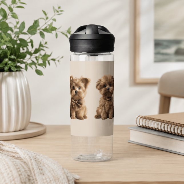Cute Puppy Personalized Water Bottle (Creator Uploaded)