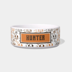 Cute Puppy Pet Collar Bowl
