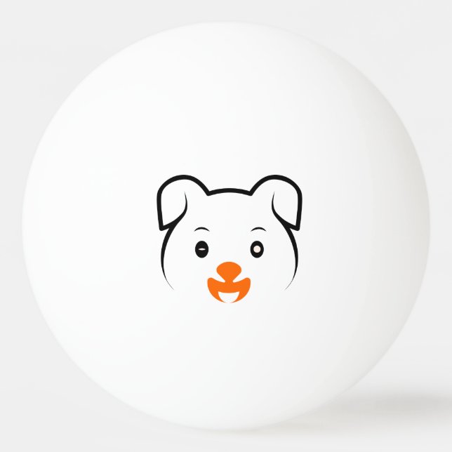 Cute Puppy Ping Pong Ball (Front)