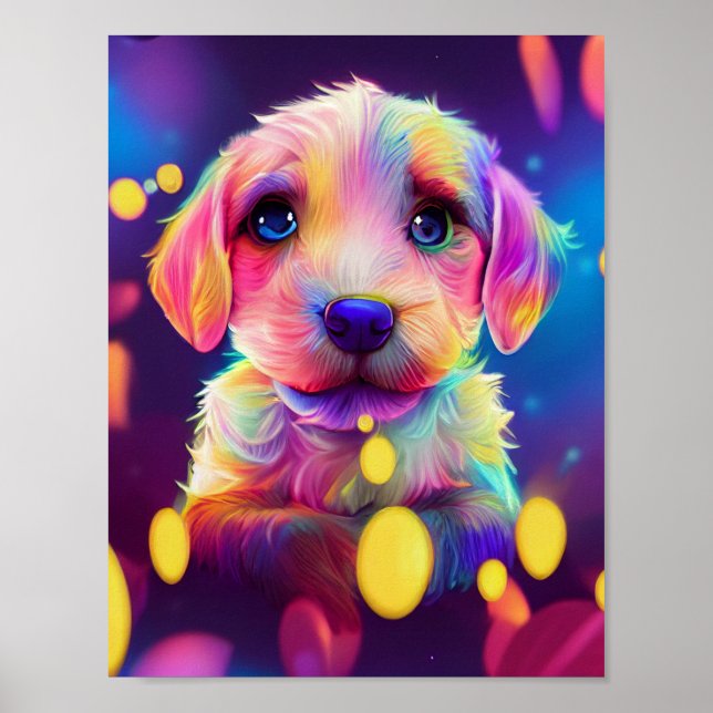 Cute Puppy Poster (Front)