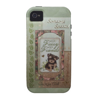 Cute puppy tan/green iPhone 4 cover