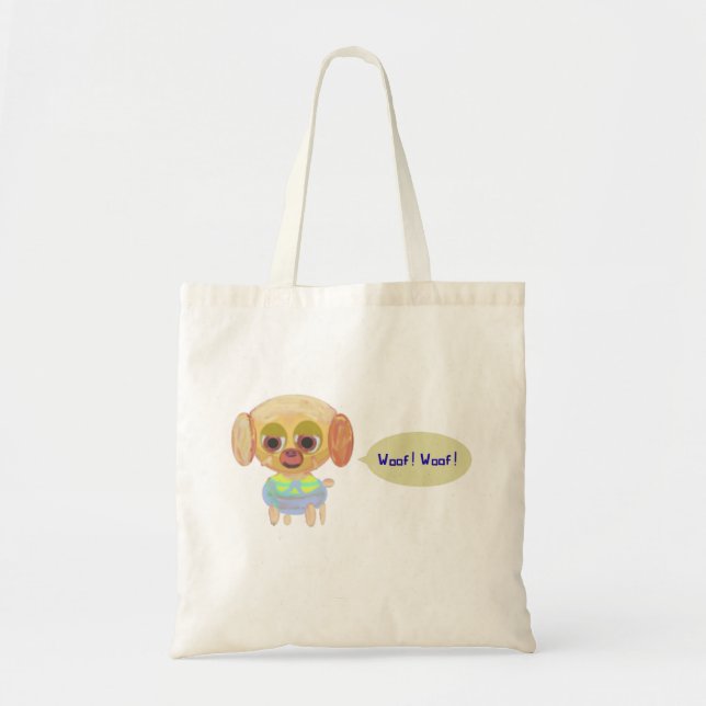 Cute Puppy Tote Bag (Front)