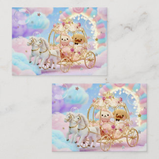 Cute Puppy Wedding Fairytale Carriage Card