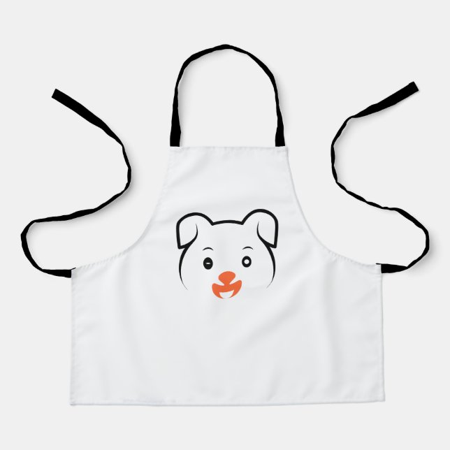 Cute Puppy Wink Apron (Front)