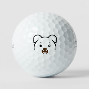 Cute Puppy Wink Golf Balls
