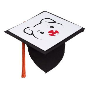 Cute Puppy Wink Graduation Cap Topper