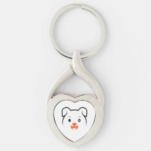 Cute Puppy Wink Keychain