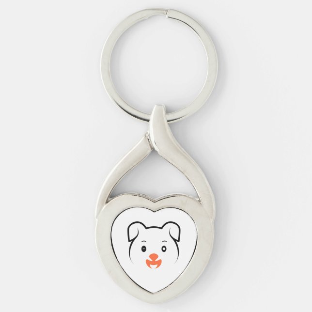 Cute Puppy Wink Keychain (Front)