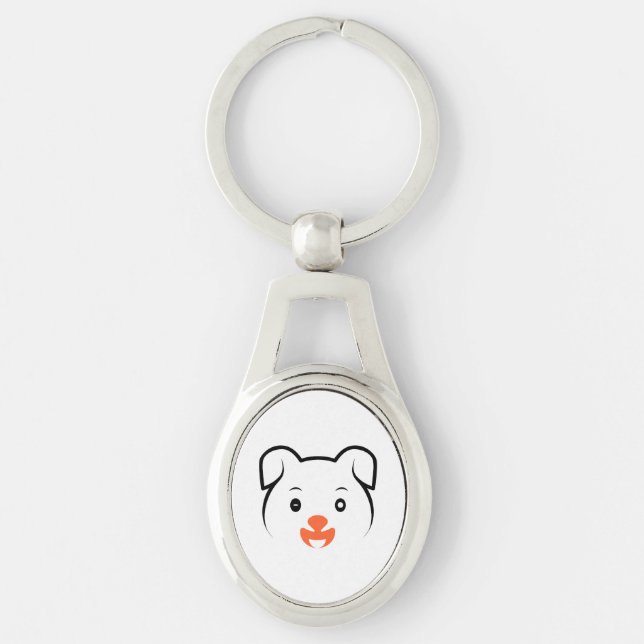 Cute Puppy Wink Keychain (Front)