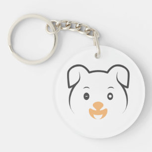 Cute Puppy Wink Keychain