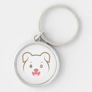 Cute Puppy Wink Keychain