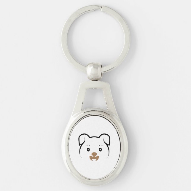 Cute Puppy Wink Keychain (Front)