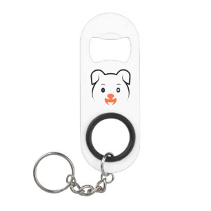 Cute Puppy Wink Keychain Bottle Opener