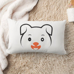 Cute Puppy Wink Lumbar Pillow