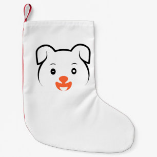 Cute Puppy Wink Small Christmas Stocking
