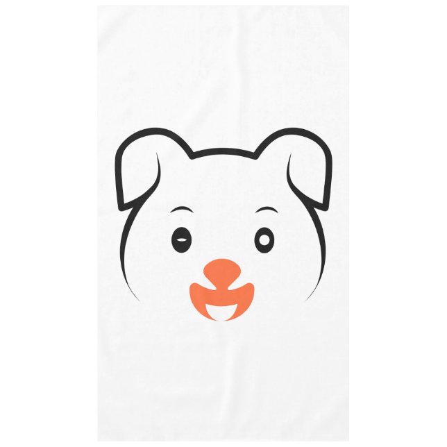 Cute Puppy Wink Tablecloth (Front)