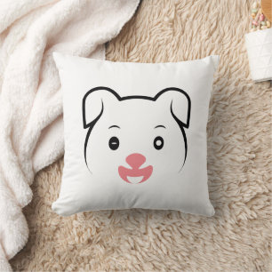 Cute Puppy Wink Throw Pillow