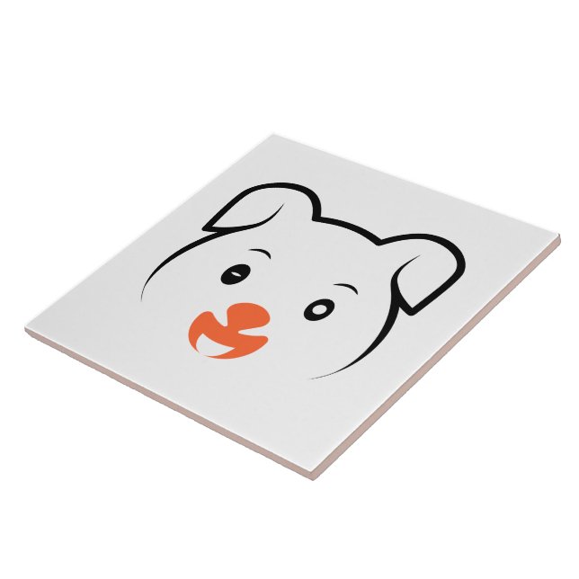Cute Puppy Wink Tile (Side)