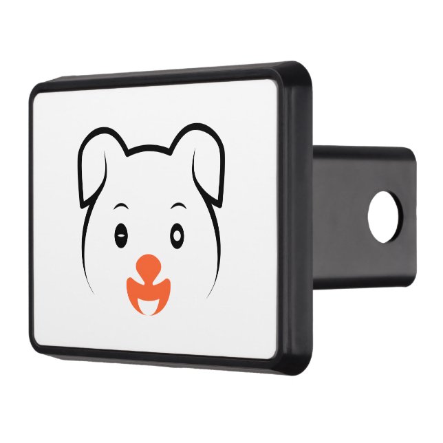 Cute Puppy Wink Trailer Hitch Cover (Left)