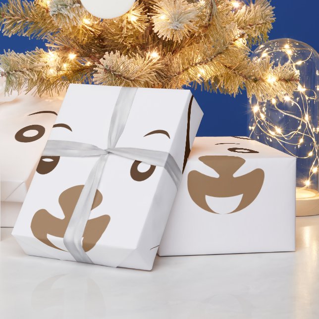 Cute Puppy Wink Wrapping Paper (Holidays)