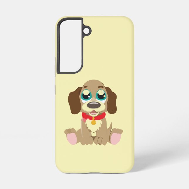 Cute Puppy With Beautiful Eyes Samsung Galaxy S22 Case (Back)