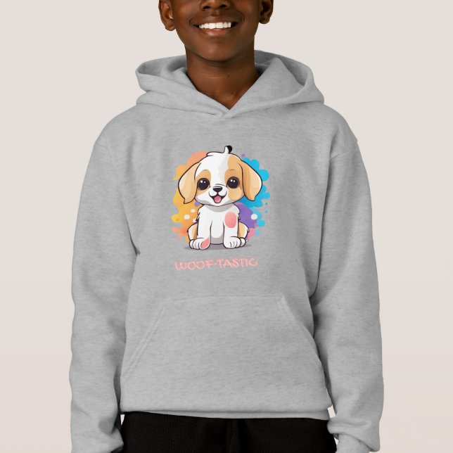 Cute Puppy with Colourful Spots (Front)