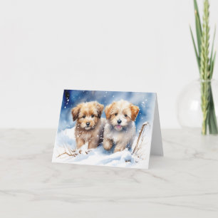Cute Puppy Xmas Card