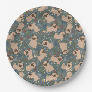 Cute Pups Paper Plate