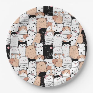 Cute Pups Paper Plate