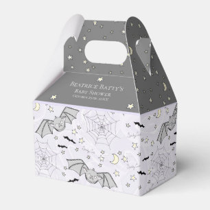 Cute Purple Baby Bats Halloween Favor Box