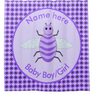 Cute Purple Baby bee Gender Reveal Neutral Custom