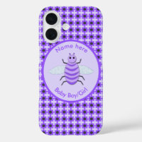 Cute Purple Baby Bee Gender Reveal Neutral Custom