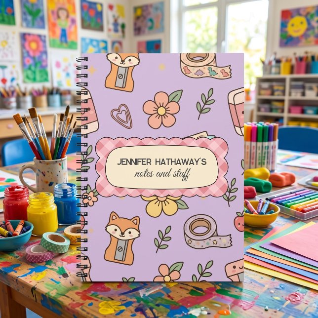 Cute Purple Back to School Notebook Pattern  (Creator Uploaded)